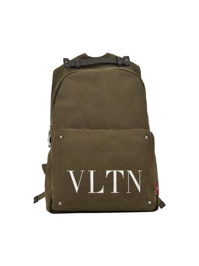 Shop Valentino Vltn Backpack Khaki In Army