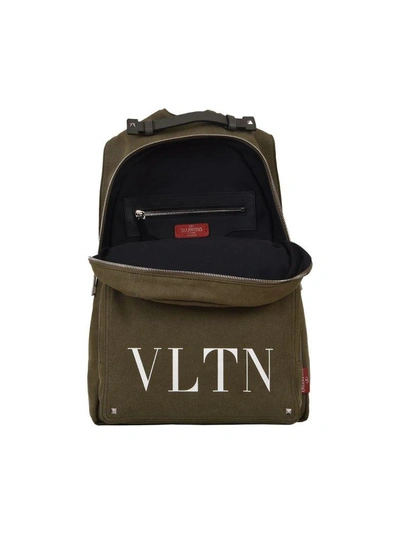 Shop Valentino Vltn Backpack Khaki In Army