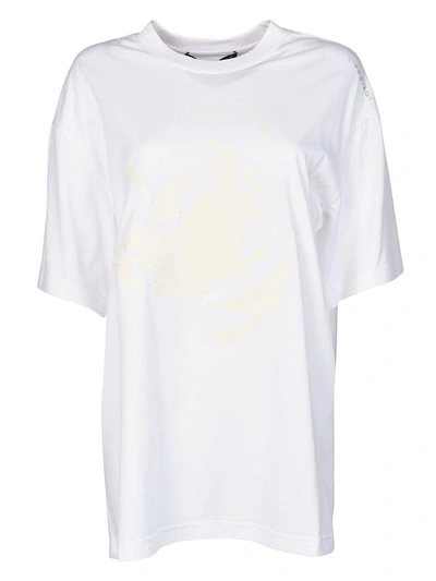 Shop Y/project Y-project Printed T-shirt In Bianco