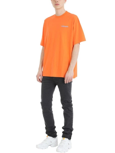 Shop Vetements Fiberoptic Orange Cotton T-shirt