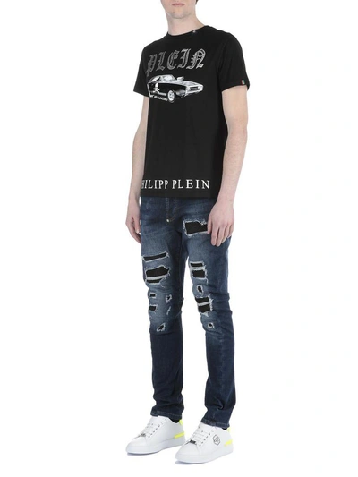 Shop Philipp Plein Cotton T-shirt In Black