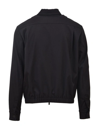 Shop Fendi Black Gabardine Jacket
