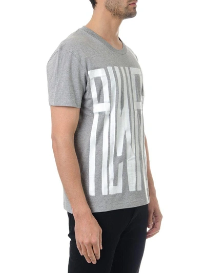 Shop Valentino Gray Cotton T-shirt With Anywhen Print