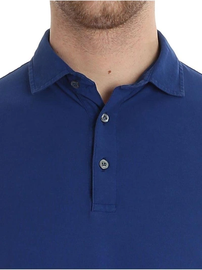 Shop Drumohr Polo Cotton In Blue