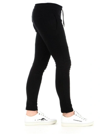 Shop Balmain Track Biker Pants In Black