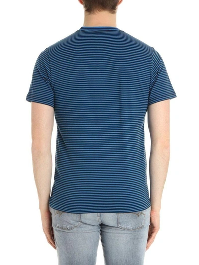 Shop Paul Smith Striped T-shirt In Blue