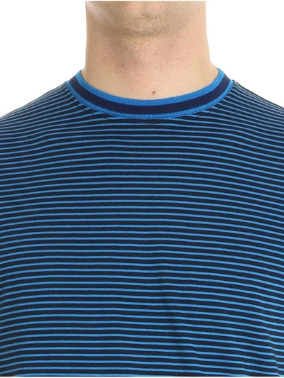 Shop Paul Smith Striped T-shirt In Blue