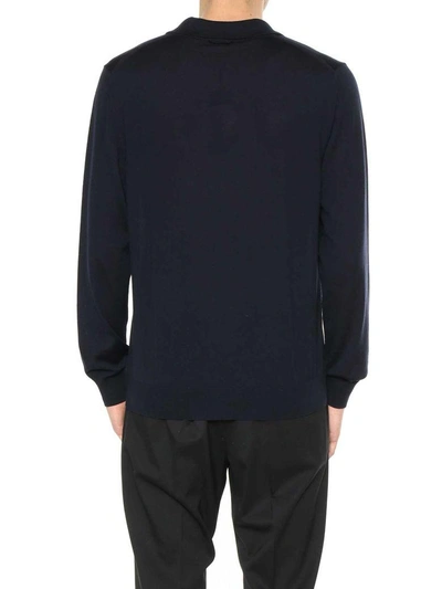 Shop Z Zegna Polo Style Sweater In Blu