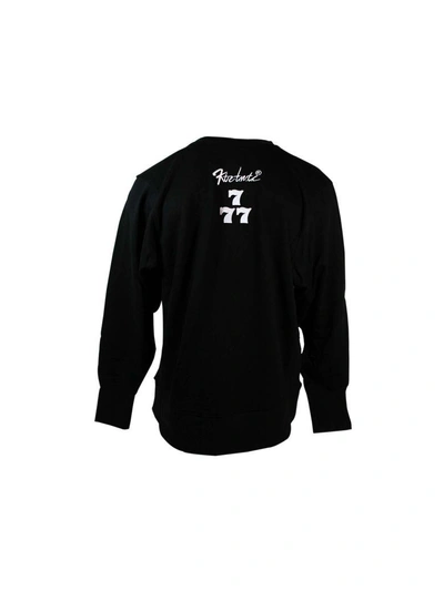 Shop Ktz Black Embroidered Society Sweatshirt