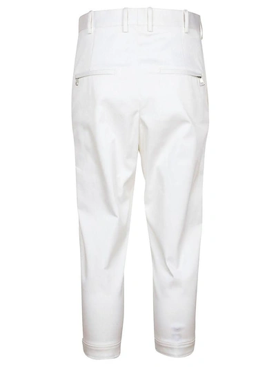 Shop Neil Barrett Cropped Tailored Trousers In White