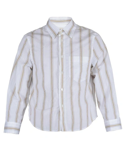 Shop Marni Cotton Shirt In 001f White-yellow