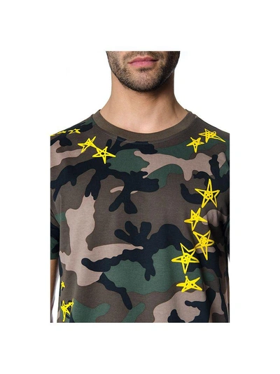 Shop Valentino Zendra Print Green Cotton T-shirt In Green-multicolor