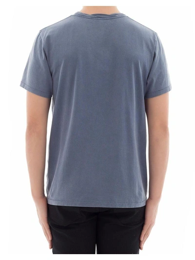 Shop Acne Studios Indigo Cotton T-shirt In Blue