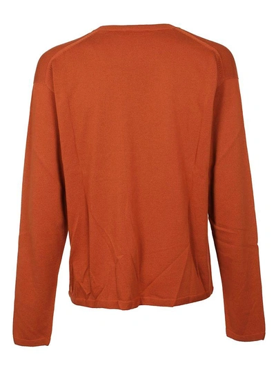 Shop Lemaire Long Sleeved T-shirt In Sienna