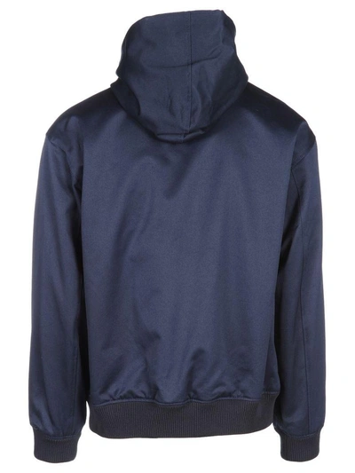 Shop Kenzo Hooded Jacket In Navy