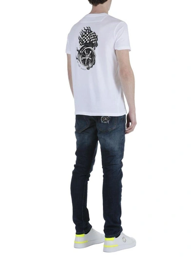 Shop Philipp Plein Cotton T-shirt In White