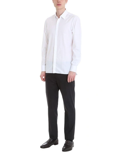 Shop Z Zegna Slim White Cotton Shirt