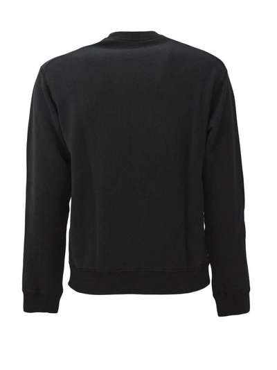 Shop Dsquared2 Black Cotton Sweatshirt In Nero+oro