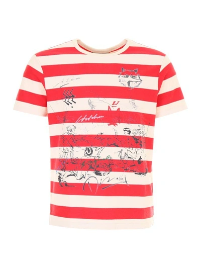 Shop Burberry Fernbridge T-shirt In Off Wht-parade Redbianco