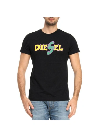 Shop Diesel T-shirt T-shirt Men  In Black