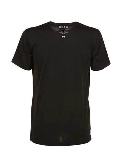 Shop Stone Island Shadow Project Si Shadow Printed T-shirt In Nero