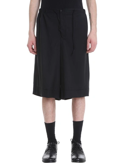 Shop Sartorial Monk Black Wool Shorts