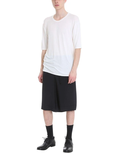 Shop Sartorial Monk Black Wool Shorts