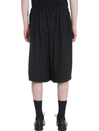 Shop Sartorial Monk Black Wool Shorts