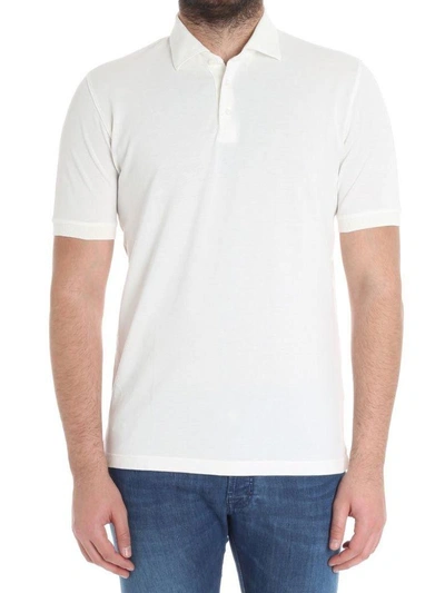 Shop Luigi Borrelli Classic Polo Shirt In White