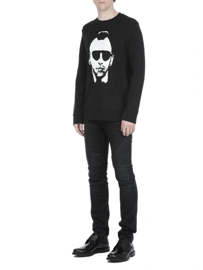 Shop Neil Barrett Cotton Sweatshirt In Black White