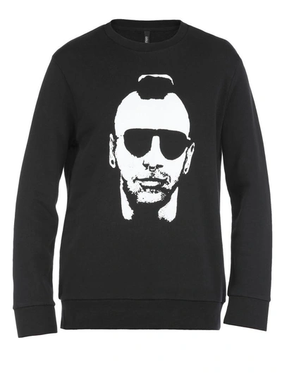Shop Neil Barrett Cotton Sweatshirt In Black White