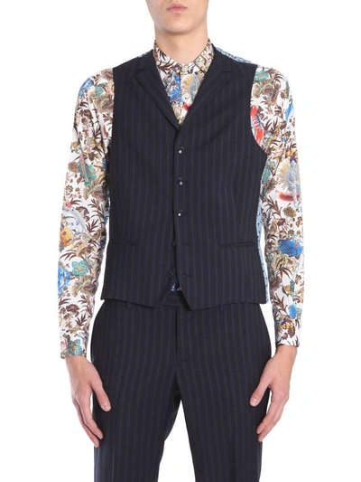Shop Etro Three-piece Suit In Blu