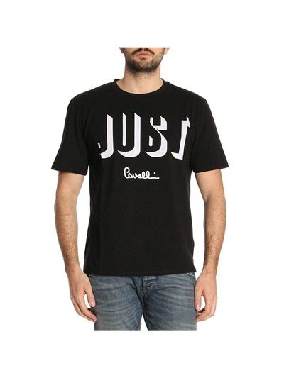 Shop Just Cavalli T-shirt T-shirt Men  In Black