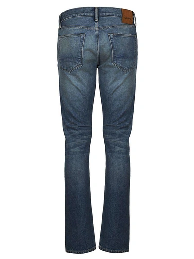 Shop Tom Ford Faded Skinny Jeans In Denim