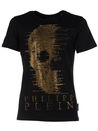 Shop Philipp Plein Ghost T-shirt In 0216blackgold