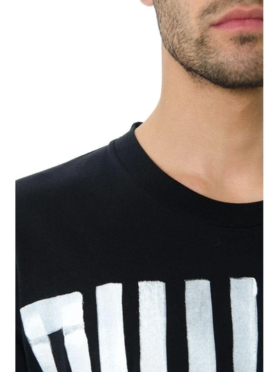 Shop Valentino Black Cotton T-shirt With Anywhen Print