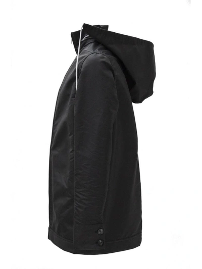 Shop Rick Owens Black Windbreaker Jacket Oversized Fit. In Nero