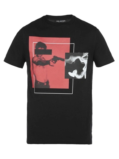 Shop Neil Barrett Cotton T-shirt In Black-red