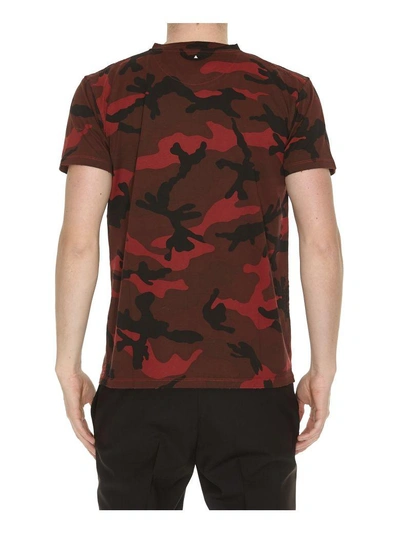 Shop Valentino Camouflage T-shirt In Multicolor