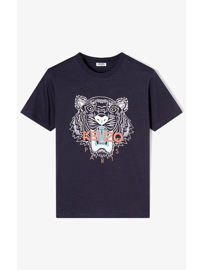 Shop Kenzo Ink Tiger T-shirt In Blue
