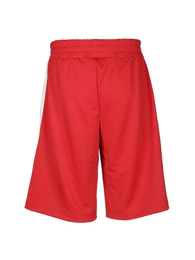 Shop Palm Angels Logo Track Shorts In Red