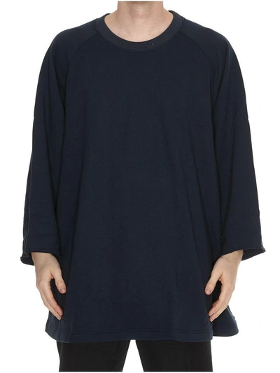Shop Comme Des Garçons Shirt Oversized Sweatshirt In Dark Blue