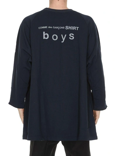 Shop Comme Des Garçons Shirt Oversized Sweatshirt In Dark Blue