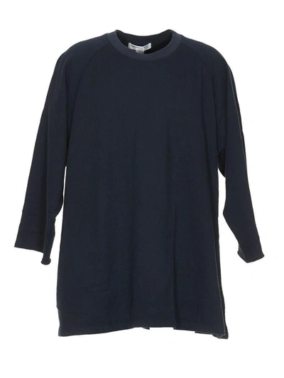 Shop Comme Des Garçons Shirt Oversized Sweatshirt In Dark Blue