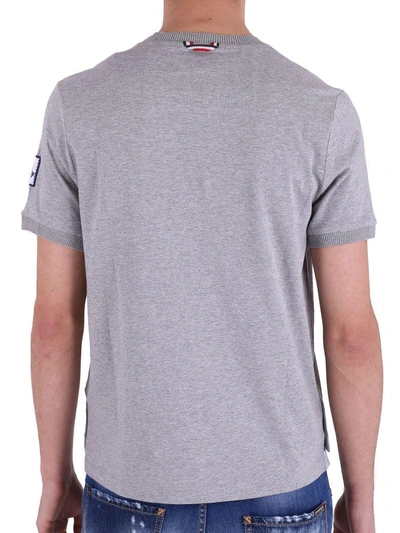 Shop Moncler Grey Logo T-shirt