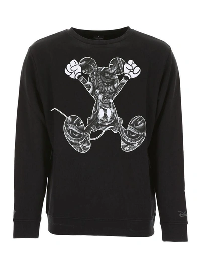 Shop Marcelo Burlon County Of Milan Mickey Mouse Jump Sweatshirt In Black Multi|nero