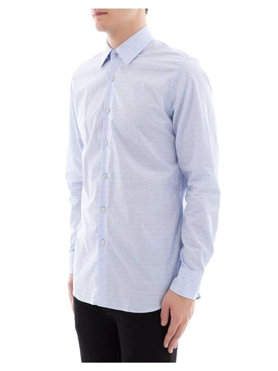 Shop Prada Light Blue Cotton Shirt