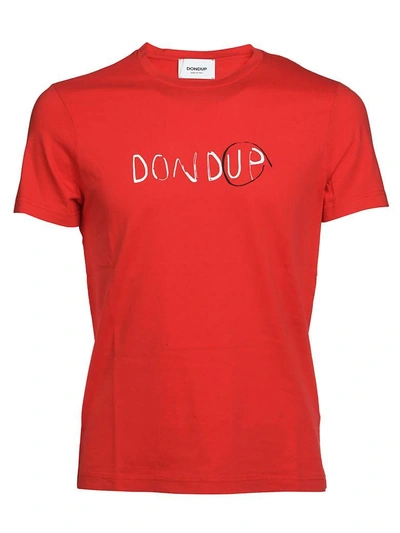 Shop Dondup Logo Print T-shirt In Red