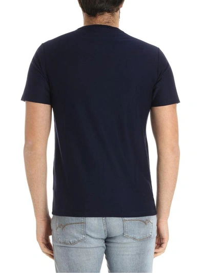 Shop Etro Cotton T-shirt In Dark Blue