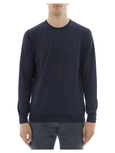 Shop Lanvin Blue Wool Sweatshirt